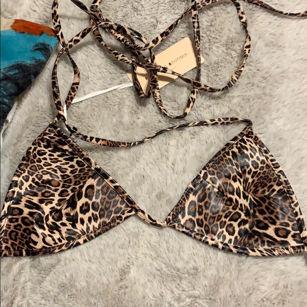Leopard print bra top